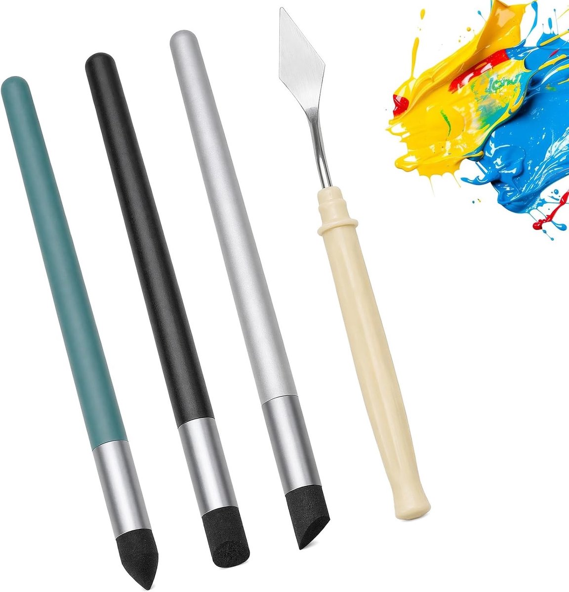 Oliepastel-menggereedschapsset met sponsstift en schraper voor gedetailleerd schilderen, kleurverloop en zachte overgangen, veelzijdig voor olieverf, aquarel, schetsen