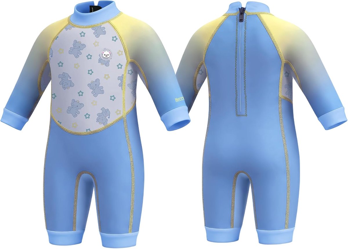 Warm neopreen thermisch zwempak, UPF 50+, eendelig peuterzwemkostuum voor jongens en meisjes, strand en waterspelen