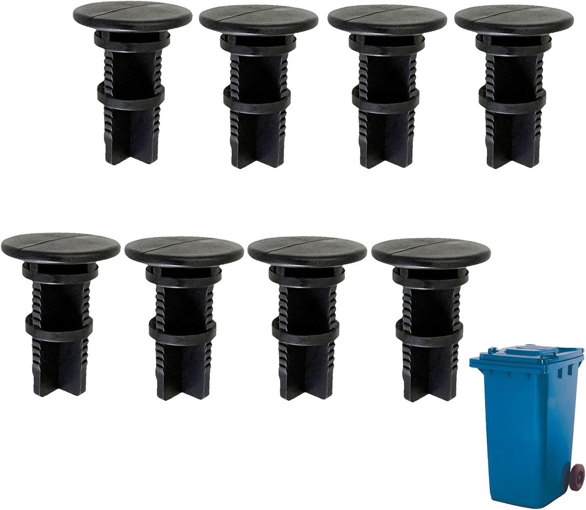 Scharnierpinnen voor Vuilnisbakdeksels 8 Stuks 43 x 18 mm