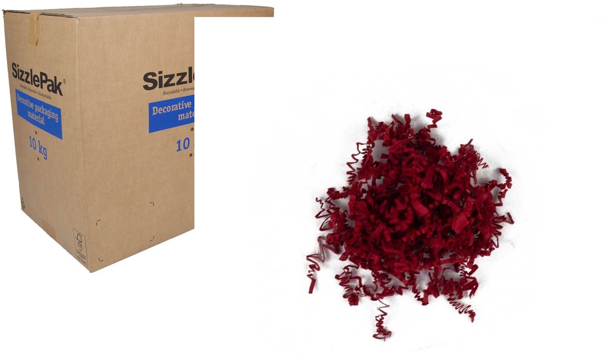 Inpakr SizzlePak Opvulmateriaal Dieprood - 10 kg - Tot 320 Liter - 1 Doos