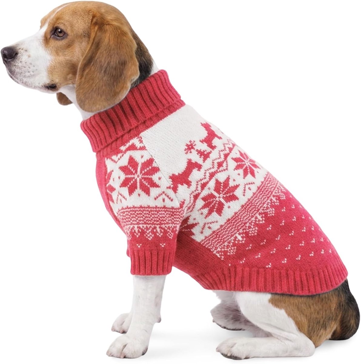 Coltrui Hond Kerst Jumper Met Riem Gat L Rood