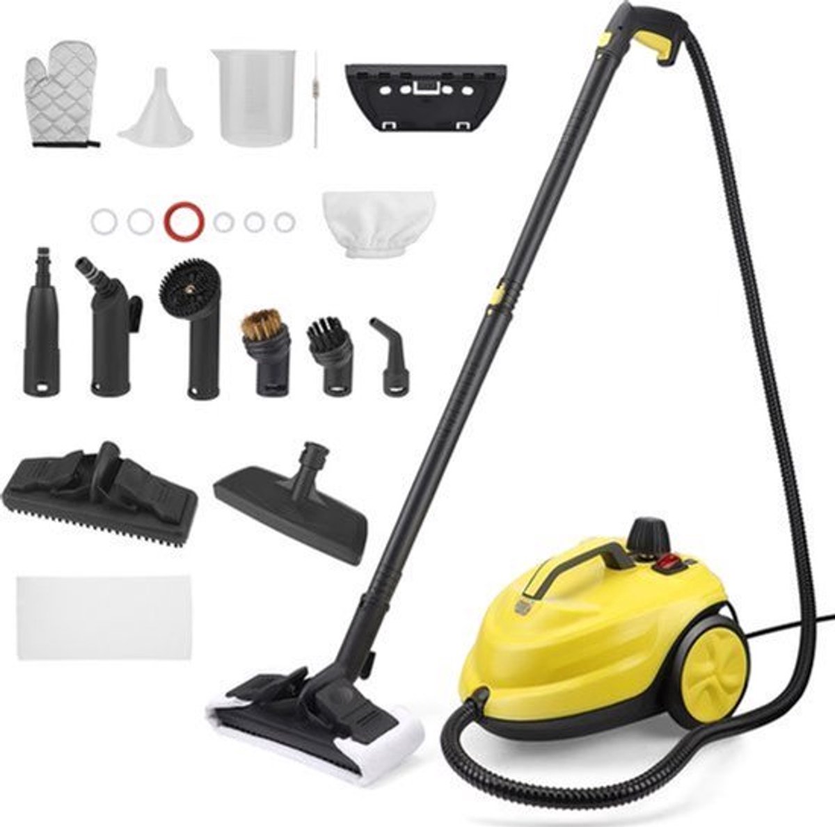 Stoomreiniger Multifunctioneel - 2000 W Vermogen - 6.1 kg Gewicht - Voor Vloeren Keuken En Desinfectie - Sledestoomreiniger
