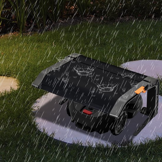Overkapping voor robotmaaier, garage met dak en beschermende afdekking tegen weersinvloeden, 72 x 56 x 36 cm groot — afbeelding 5