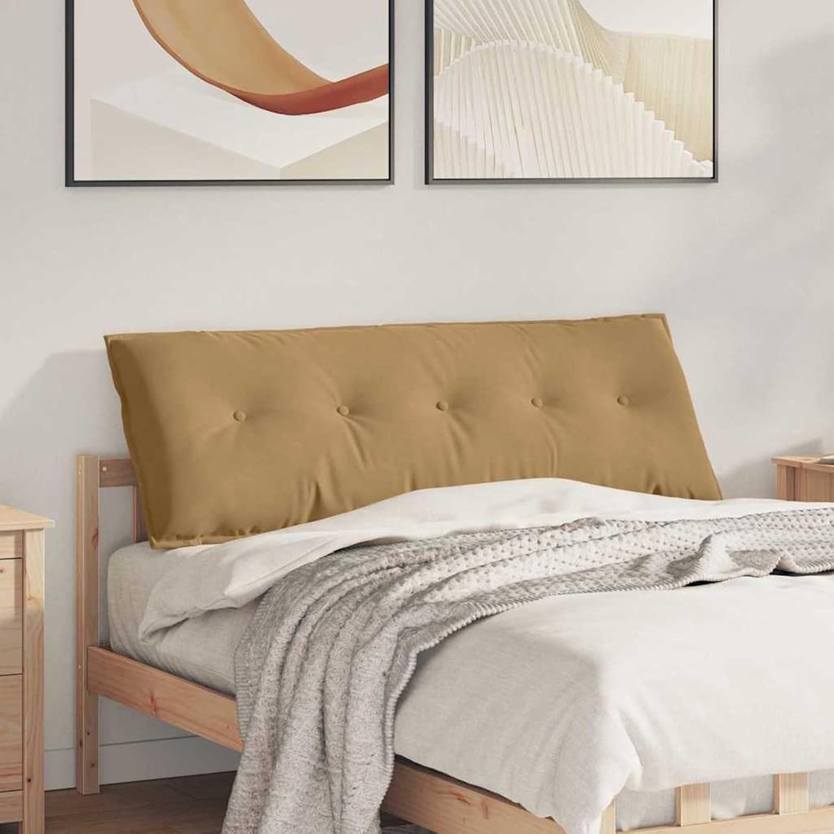 140 x 50 cm, bruin, van duurzaam corduroy met verborgen ritssluiting en wasbare overtrek voor binnenshuis