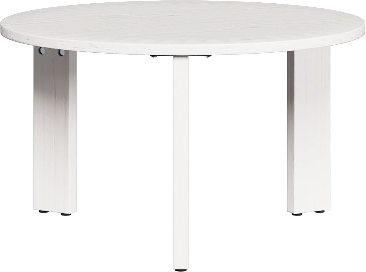 Koffietafelset, 2 stuks, wit, 47,5 x 47,5 x 27 cm, massief grenen, bijzettafel, koffietafel, banktafel, bijzettafel, bijzettafel, bijzettafel, voor kleine woningen, slaapkamer, kantoor873560