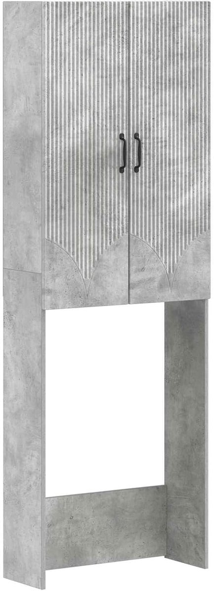 Betongrijs 66 x 25,5 x 190 cm houtmateriaal