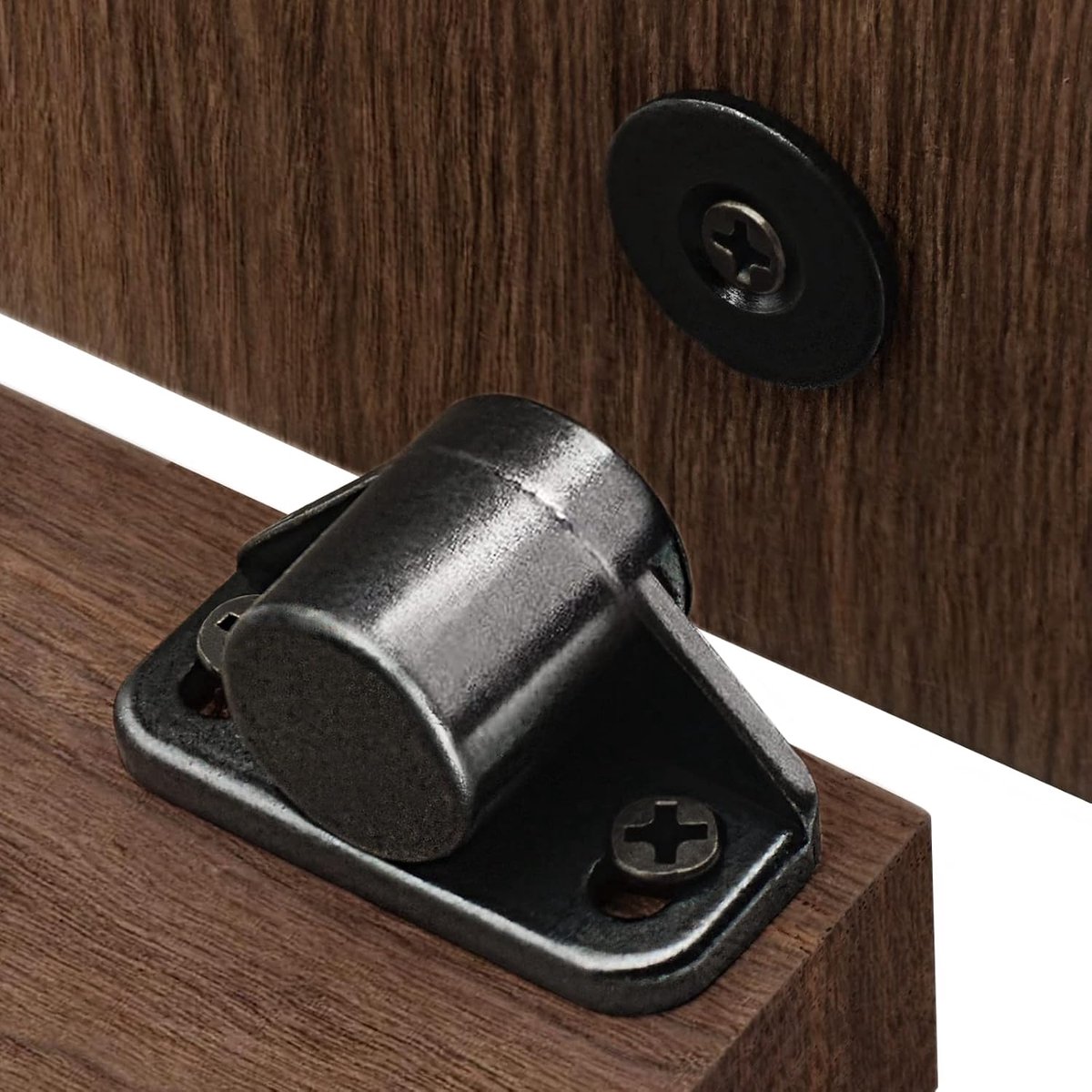 deurvangst, sterke magnetische deurvangsten, zwart (4 stuks) kastdeurmagneten zware magnetische kastsluitingen voor kledingkast, lade, keukenmeubilair, lamellen, kast