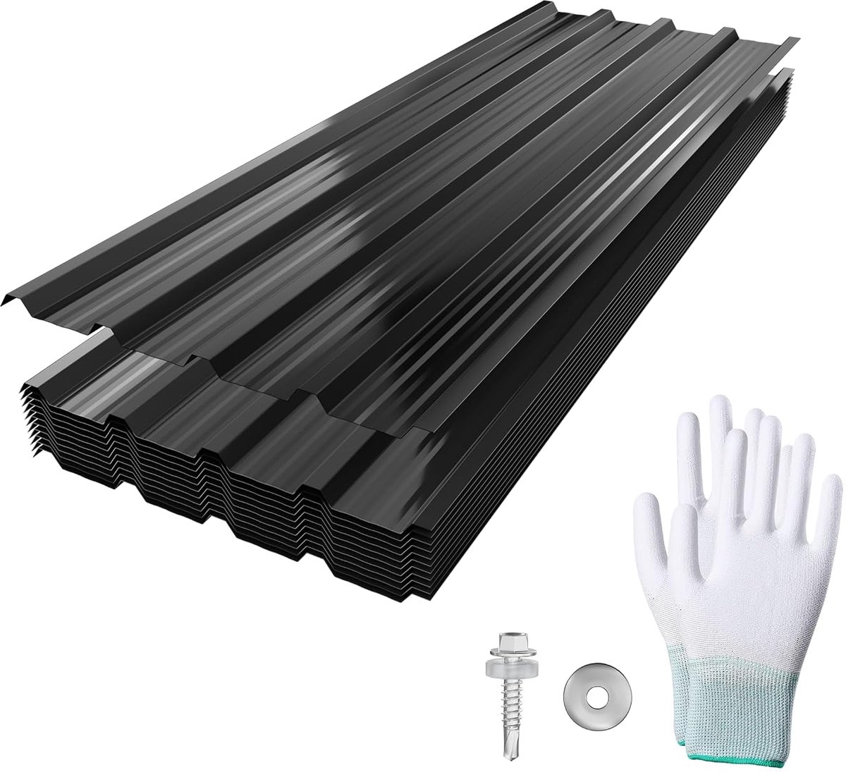129x45cm zwart 12 dakplaten staalplaat robuust