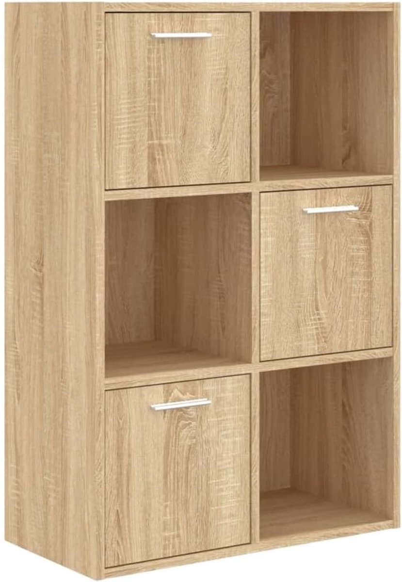Boekenkast, decoratief rek, boekenkast, boekenkast, opslag, sonoma, eiken, 60 x 29,5 x 90 cm, hout, voor boeken, woonkamer, studeerkamer, kantoor