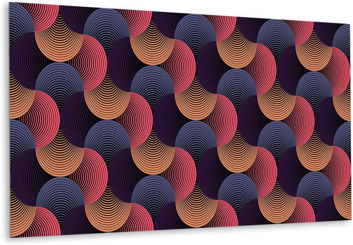 Zelfklevende vinyl spatwand, sticker, wandstickers, 100 x 50 cm, tegelafpel- en plakwandtegels, retro patroon