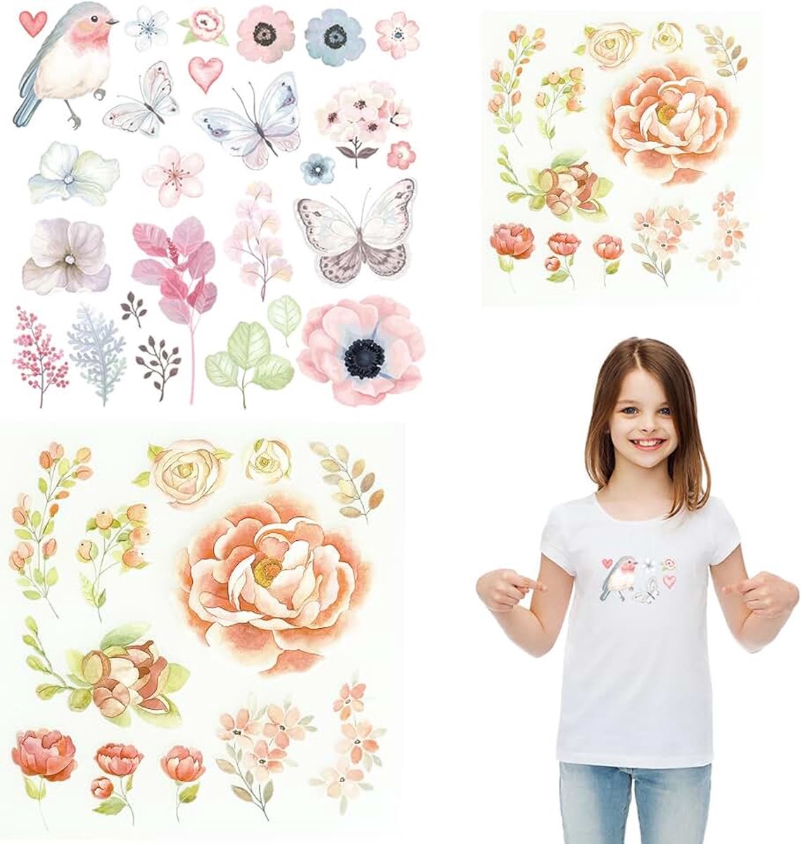 Patches opstrijkbare transferstickers transferpatches kleurrijke stickers wasbaar doe-het-zelf voor T-shirt jeans rugzakken gezinnen kleding hoed doe-het-zelf applicatie (kleur 3