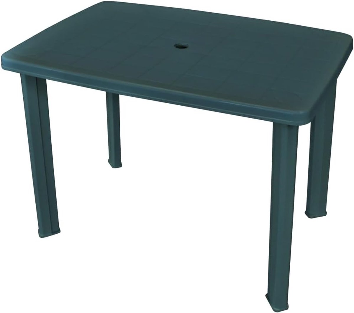 Groen, 101 x 68 x 72 cm, kunststof, patiotafel, loungetafel, outdoor, eettafel, voor tuinen, terrassen en balkons, groen
