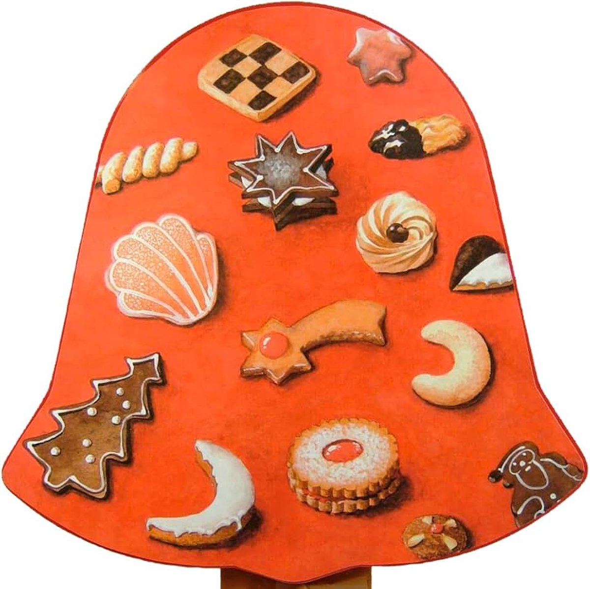 Gebaksdoos in belvorm, "cookie"-design, voor koekjes, chocolade, gebak, koekjes, enz.