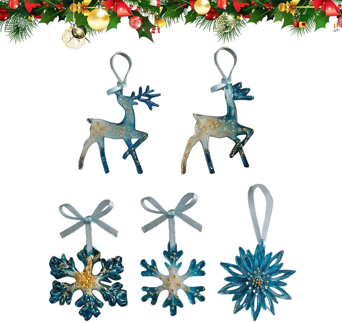 Versieringen Voor Kerstboom 2D Acryl Ornament Van Een Realistisch Rendier