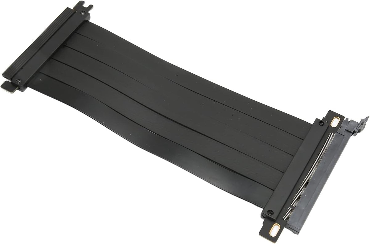 PCIE Riser Kabel 20cm - 4.0 X16 - Tot 128Gbps Snelheid - Geschikt voor PCIE 3.0, 2.0, 1.0 - Voor Grafische Kaarten