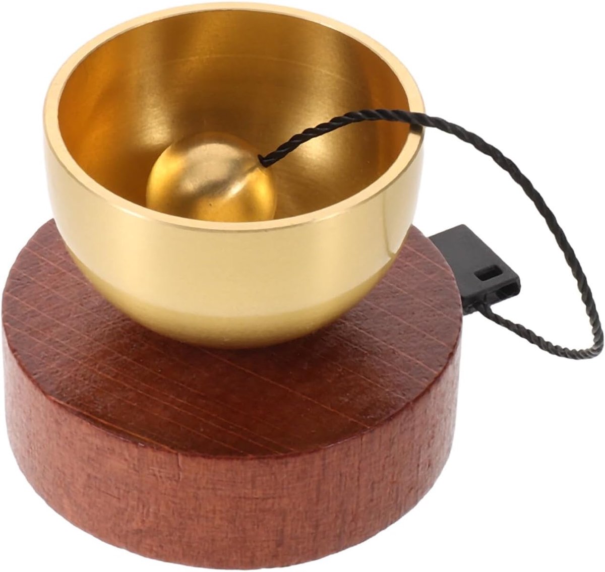 Mini Yoga Singing Bowl met Houten Mallet Draagbare Gele Klankschaal voor Meditatie Ontspanning Mindfulness in Yoga Studio Kantoor of Slaapkamer