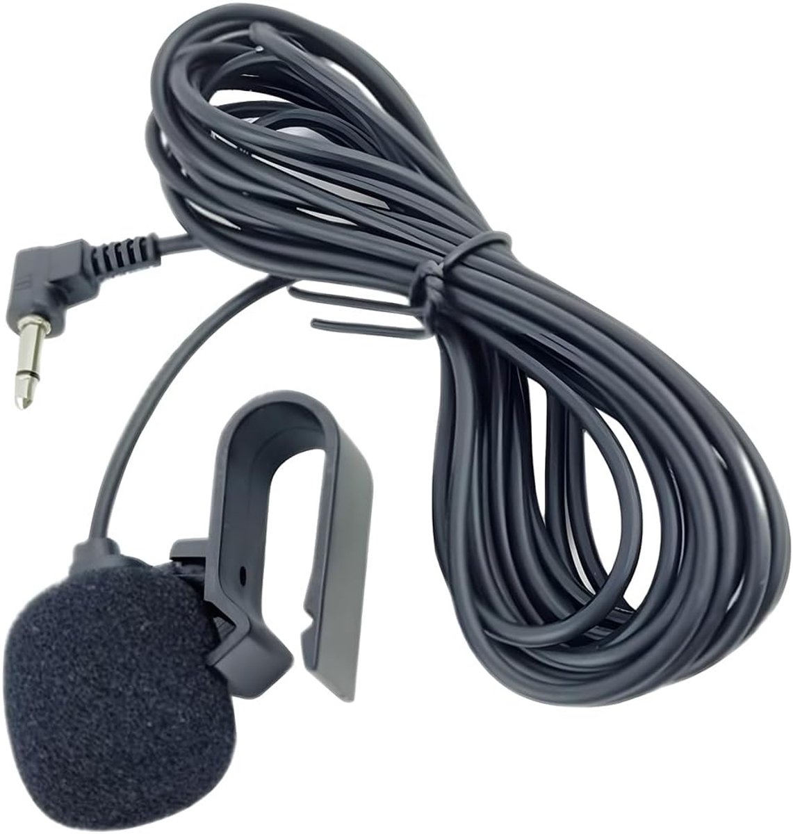 Microfoon 3,5 mm - met clip - met kabel - 2 m - voor auto en GPS