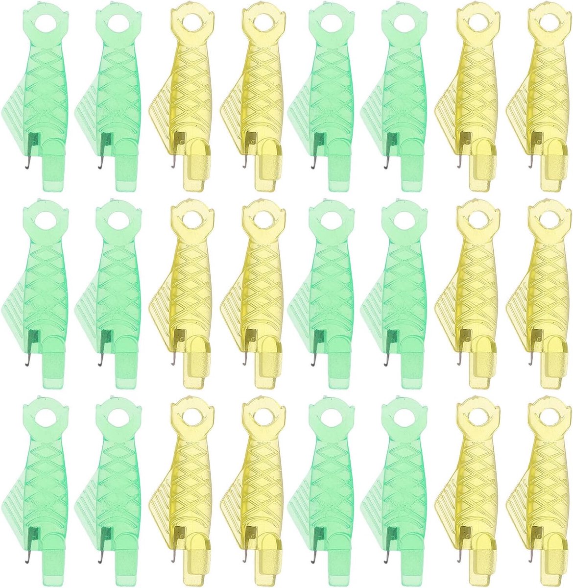 60 Stuks Visvormige Naaldinrijghulpmiddelen van Lichtgewicht Kunststof Ergonomisch Ontwerp voor Precieze Inrijging van Kleine Naalden voor Naaiprojecten Borduuraccessoires