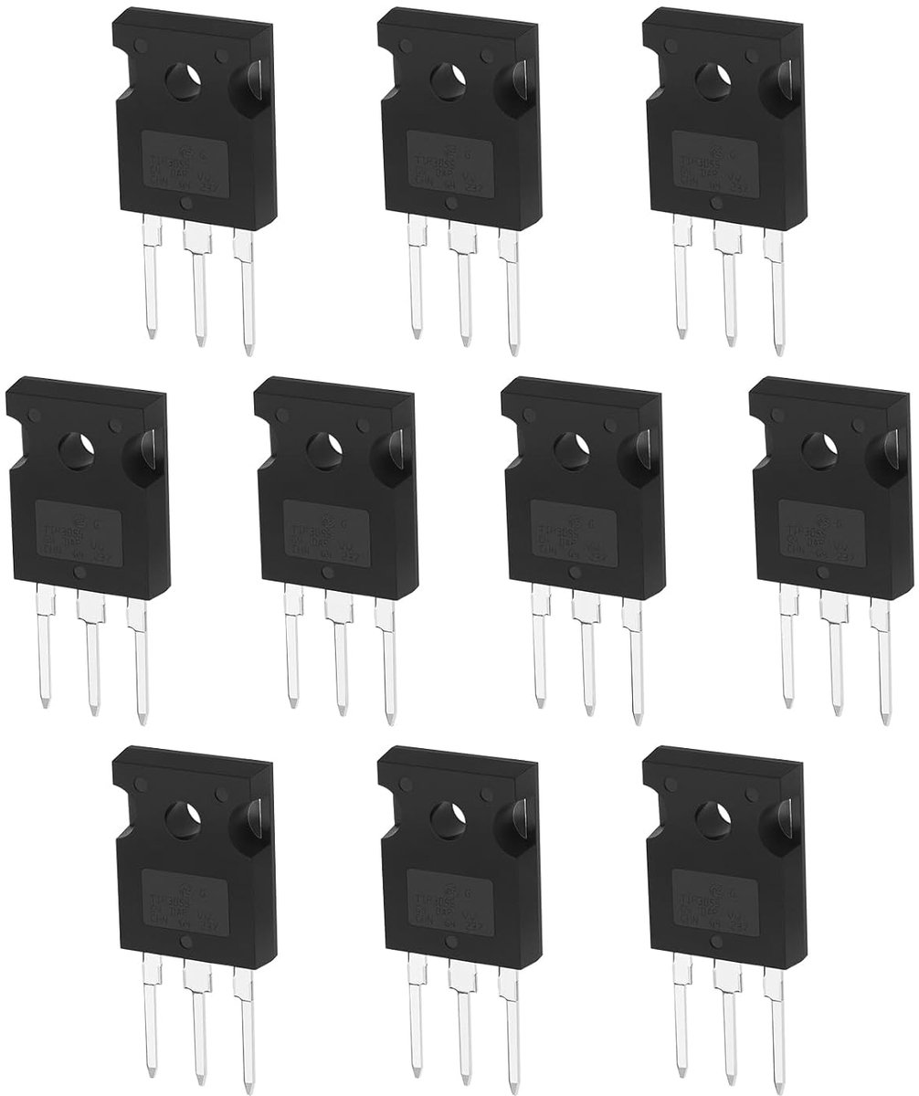 NPN Transistors 10 stuks - TIP3055 - TO-247 - Voor algemene versterkers - Lage snelheid schakelaars