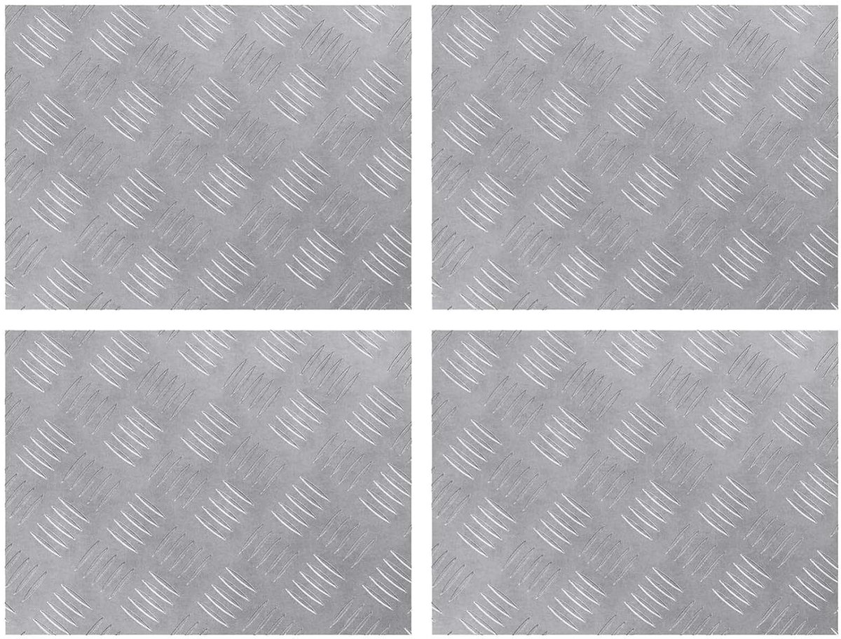 Treden, rechthoekig, 40 x 30 cm, zilver, antislip, voor binnen en buiten, veiligheid en moderne stijl voor thuis, kantoor, tuin