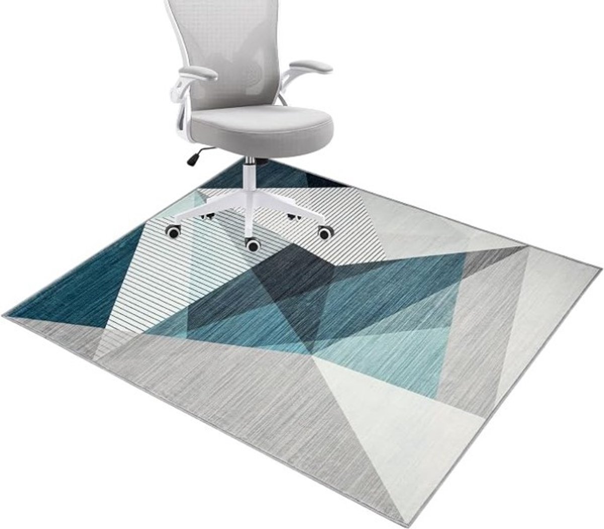 Livatto Vloerbeschermingsmat 120x150 cm – Antislip bureaustoelmat met geometrisch patroon