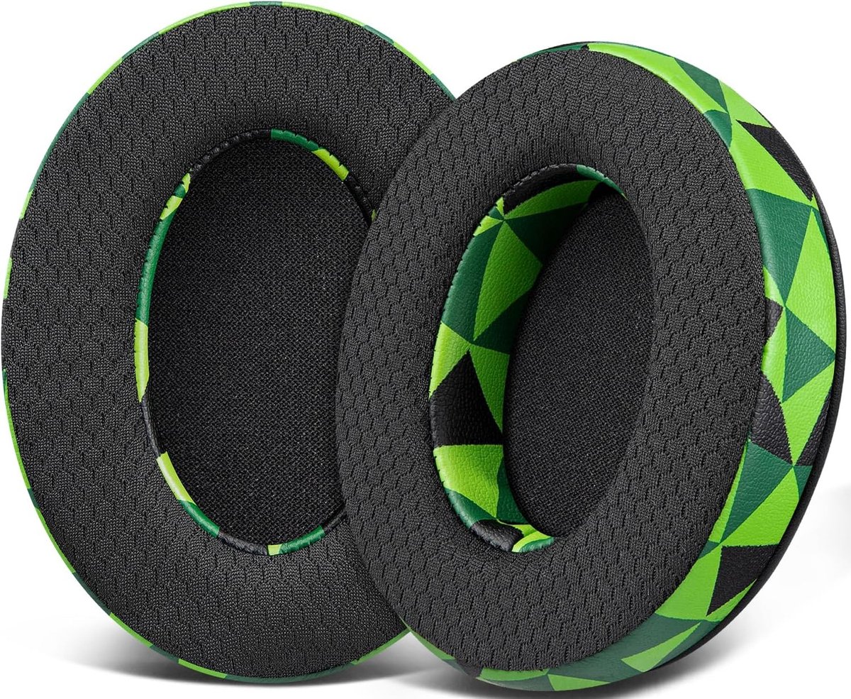 Ademende oorkussens van mesh voor HyperX Cloud headsets - Jungle Green, Comfort, Geluidisolatie, Duurzaam