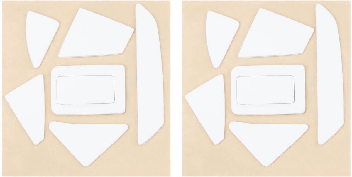 2 Sets Witte PTFE Gaming Muis Voetschaatsen Vervanging Pads Compatibel met Razer Basilisk Ulti-mate