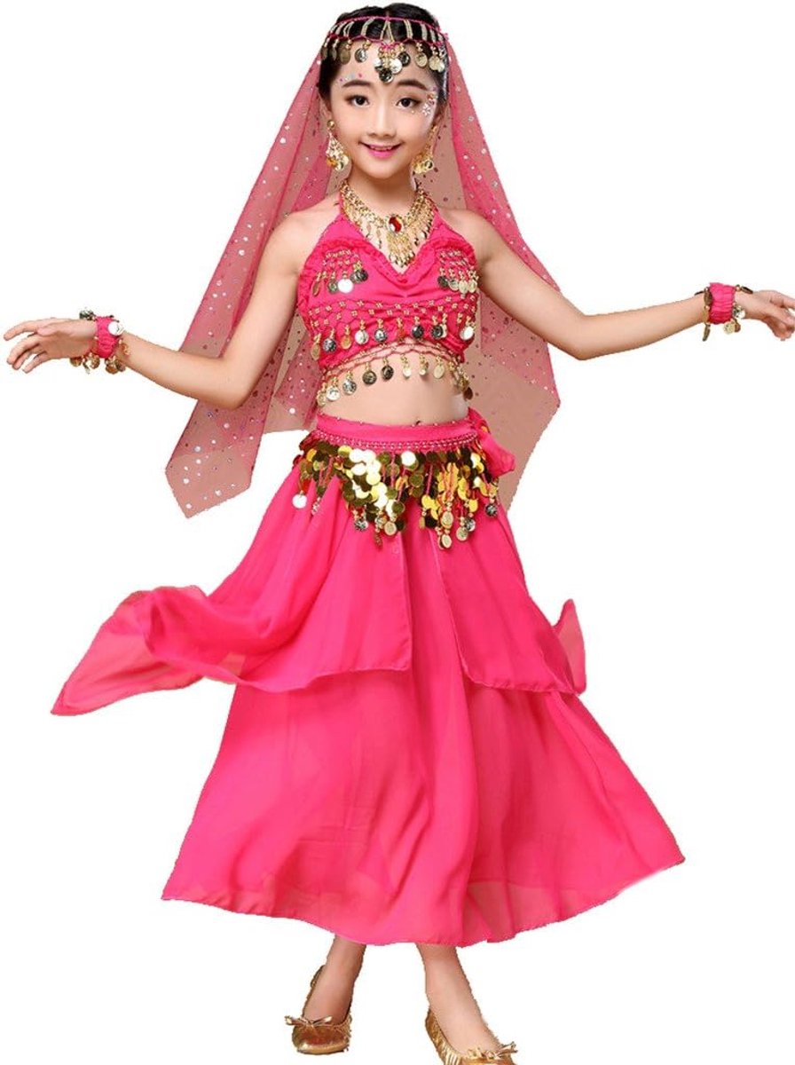 Elegante jurk voor meisjes, buikdans, Indiaans, Halloween, carnaval, kostuums