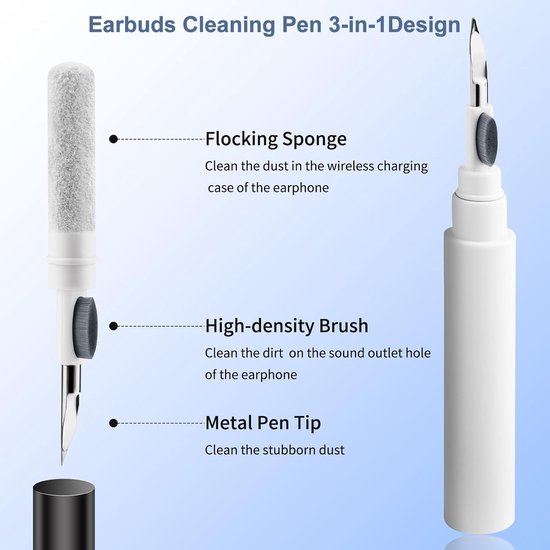 Compatibel met Airpods Pro 2nd / 1st Case, Silicone Protective Case voor Apple Airpods Pro 2e/1st Generation Charging Case met sleutelhanger en Cleaner Pen, voor vrouwen en mannen (zwart) — afbeelding 5