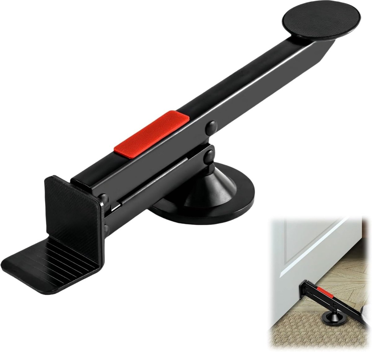 Hubhoogte ca. 7 cm 100 kg, deurlifter 360 grade rotatie, voetbediende deurlifter, deurlifter voor zware deuren, deurbordlifter draaitype, eenvoudige positionering en bevestiging van
