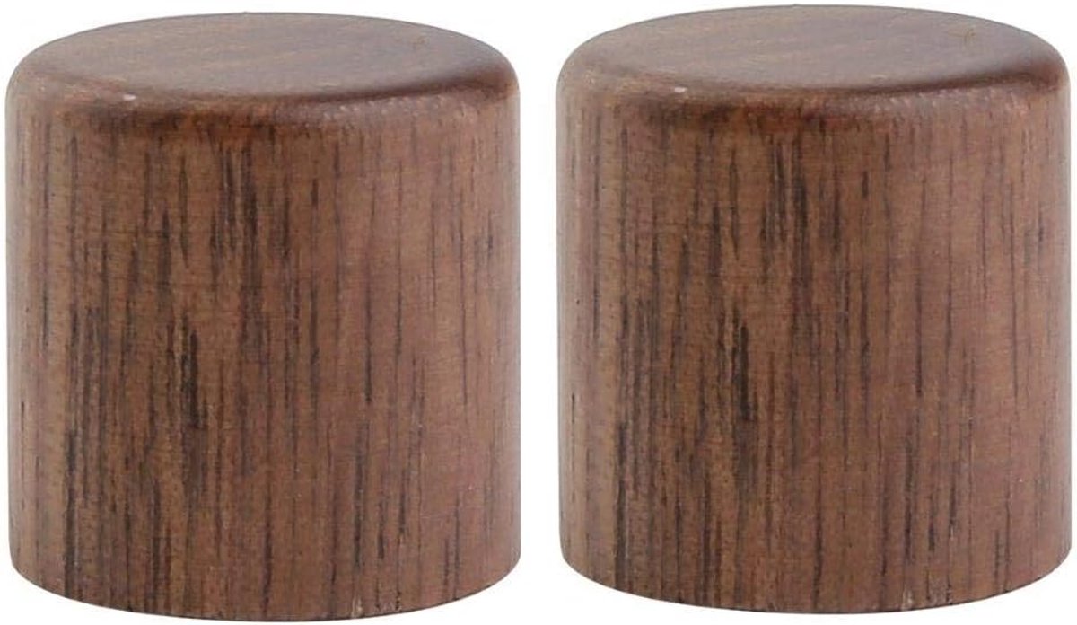 2-Pack Houten Knoppen Tele Stijl Flat Top Dome Knoppen Gitaar Bass Houten Knop Barrel Knoppen Esdoorn/Roze/Walnoot Hout Walnoot Hout