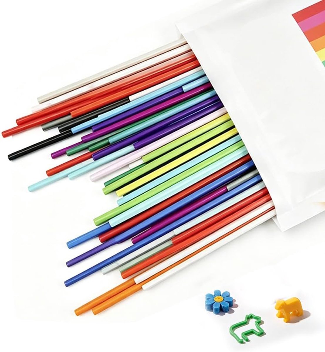 320 stuks 3D-penfilamenten voor 3Doodler Start+ Pen, 30 kleuren, 2,5 mm 3D-printpennen Doodler Pen PCL filament navullingen (30 kleuren)