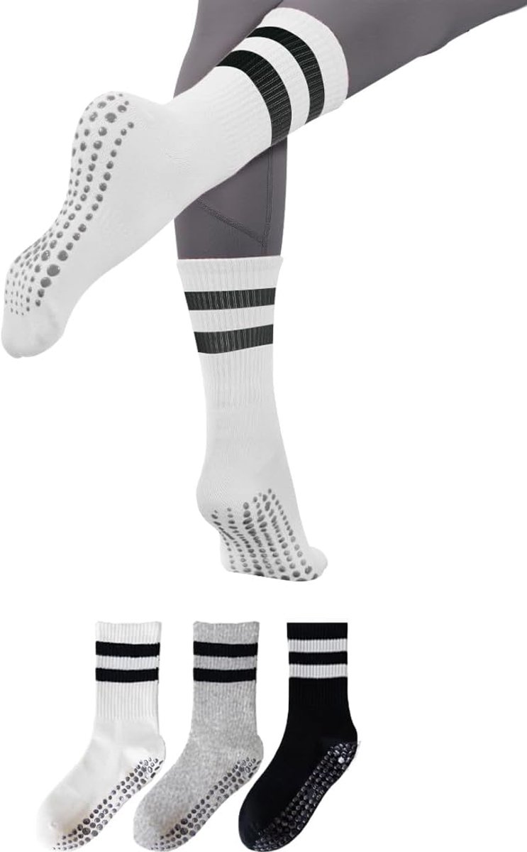 Sokken. Katoenen sportsokken voor dames en heren. Panty's voor Fitness, Pilates, Ballet, Binnen, Gymnastiek, Training.