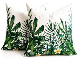 Kussensloop lente 45x45 planten outdoor bekleding weerbestendig bladpatroon kussenslopen groene plant outdoor kussen dopamine decor kussen voor de bank woonkamer woning decoratie slaapkamer decor