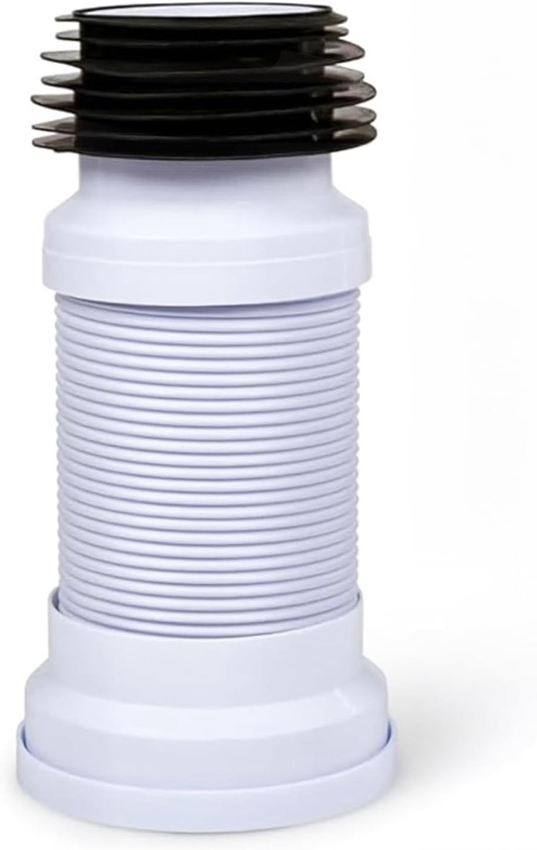 Flexibele Toiletverbinding, Aanpasbare Afvoerbuis 260 mm - 500 mm, Wit, Ideaal voor Toilet en Sifon, Eenvoudige Installatie en Duurzaam Gebruik