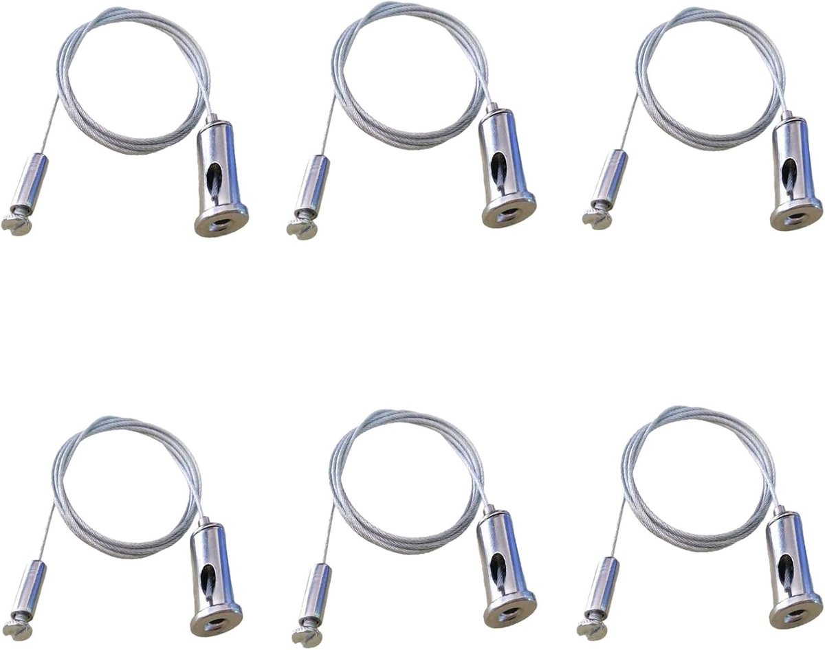 6-delige Panel Light Draad Kabel Sling, Verstelbare Hangsystemen voor Plafonds, Pendant Verlichting en LED Panelen van RVS