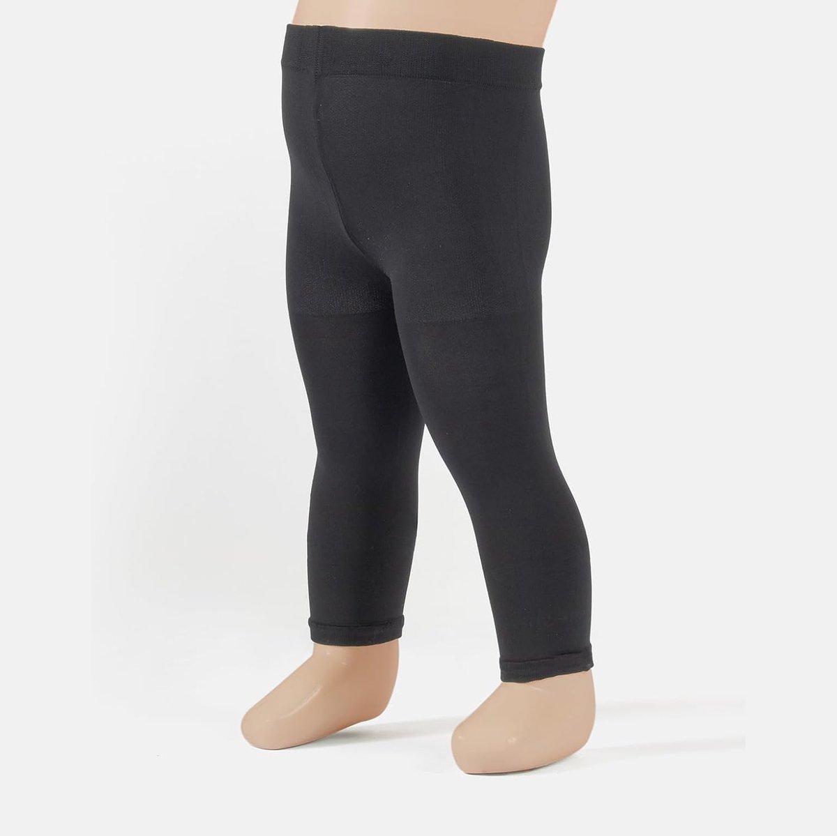 2 PAAR SEMI OPAQUE GECROPPED LEGGINS II BABY VOETLOZE DICHTEN II ZWART, WIT II 50 DEN II ITALIAANSE HOSIERY ||
