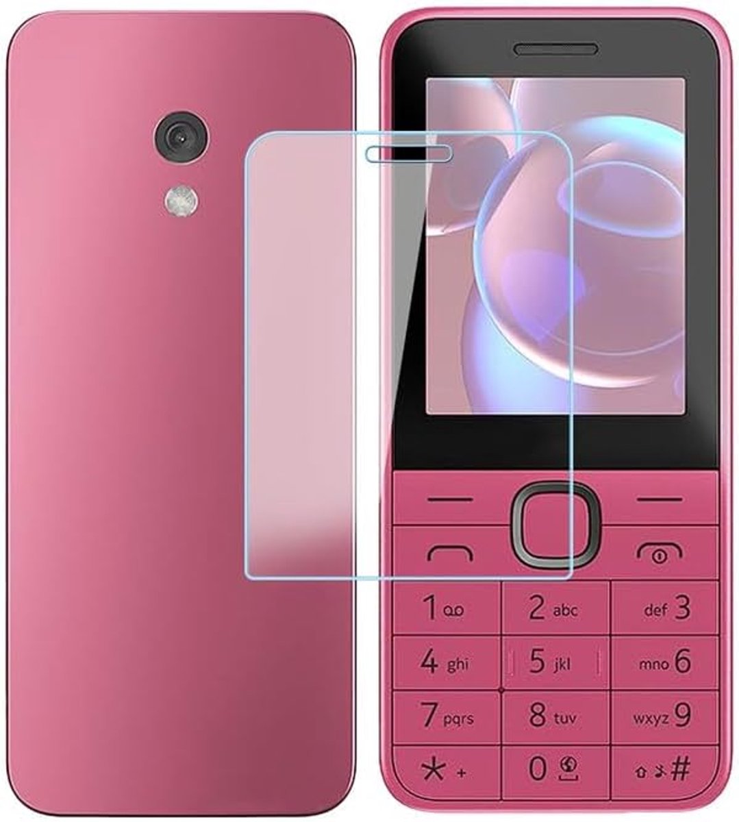 Screenprotector voor Nokia 225 4G 2024 (2.40"), [1 Pack] 9H-hardheid Gehard Glas Ultra HD, Krasbestendig Screen Protective voor Nokia 225 4G 2024