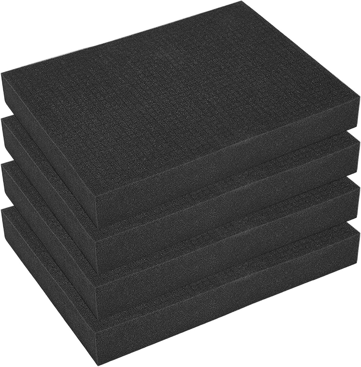 4 stuks 400 x 300 mm schuimrubber op maat gesneden rasterschuim, op maat te snijden netspons kan ter bescherming van gereedschap, camera's, demonteerbaar, schuimrubberen inleg bescherming (5 cm dik)