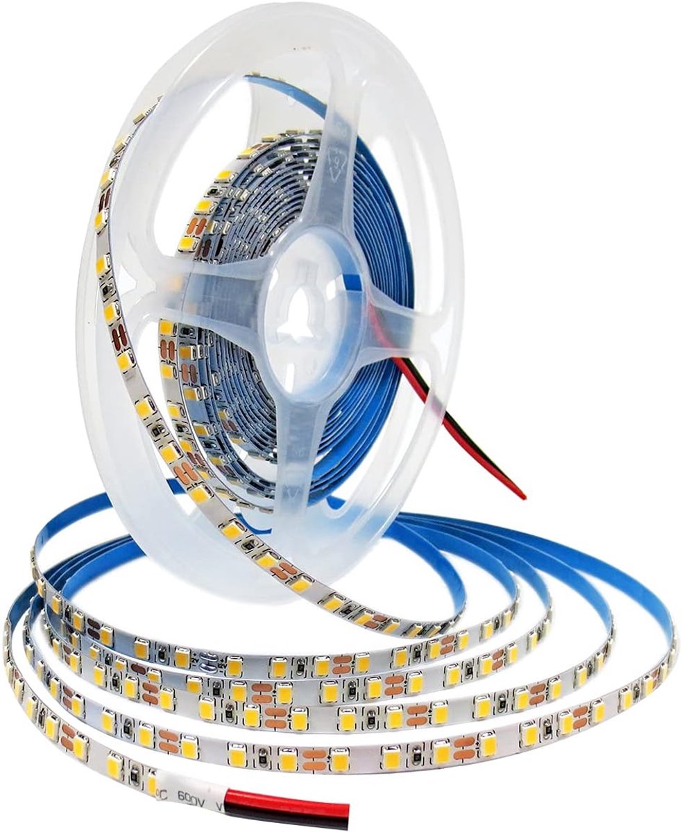 12V ledstrip, 5mm breed, natuurlijk wit 4000K 5m, led strip lights 2835 IP20 120 leds/m, in totaal 600 leds lichtstrip voor slaapkamer, keuken decoratie