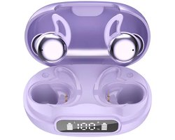 De Beste Gadgets Sleep Earbuds – Slaap Oordopjes voor Zijslapers – Bluetooth 6.1 – Noise Cancelling – White Noise – 48 Uur Batterij – USB-C – Paars