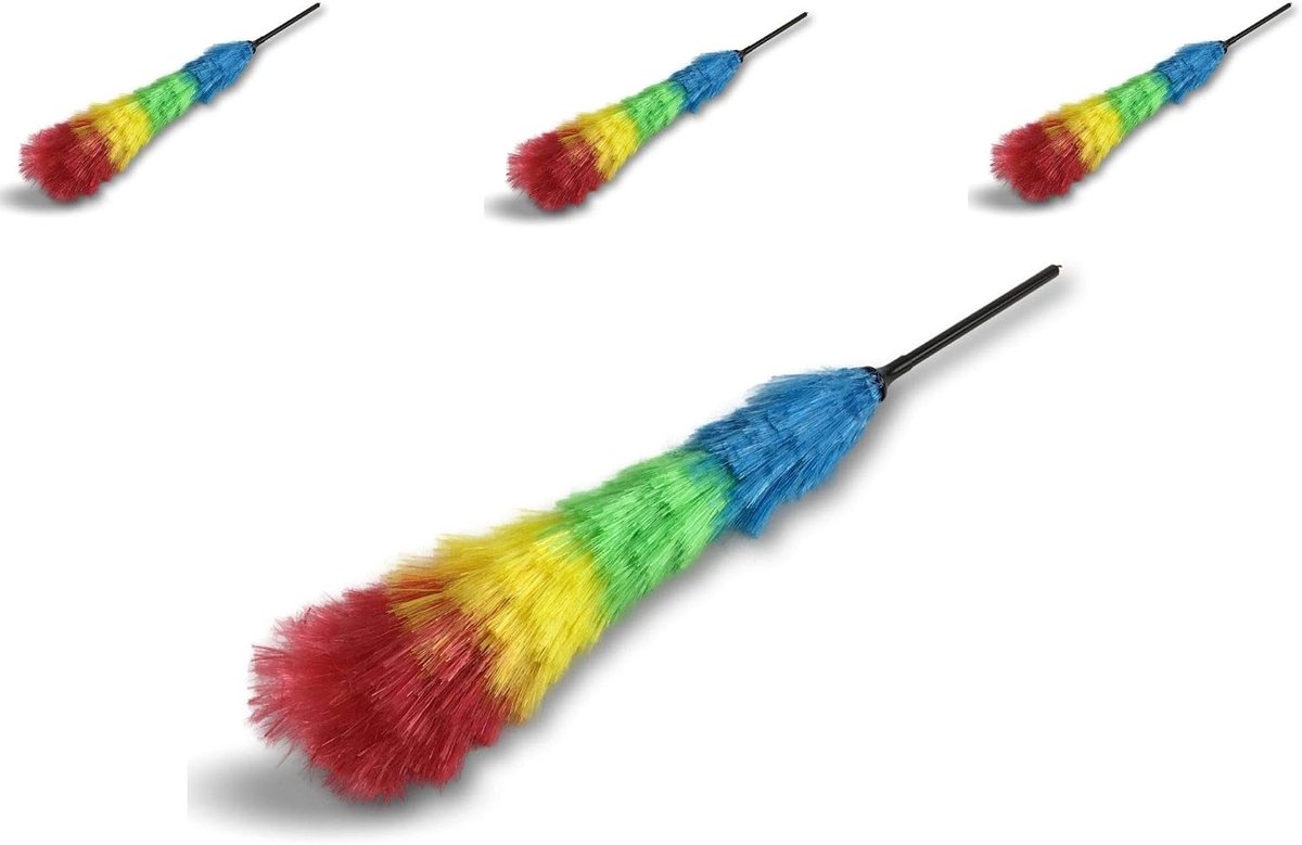 Set van 3 antistatische plumeaus synthetische vezels meerkleurig