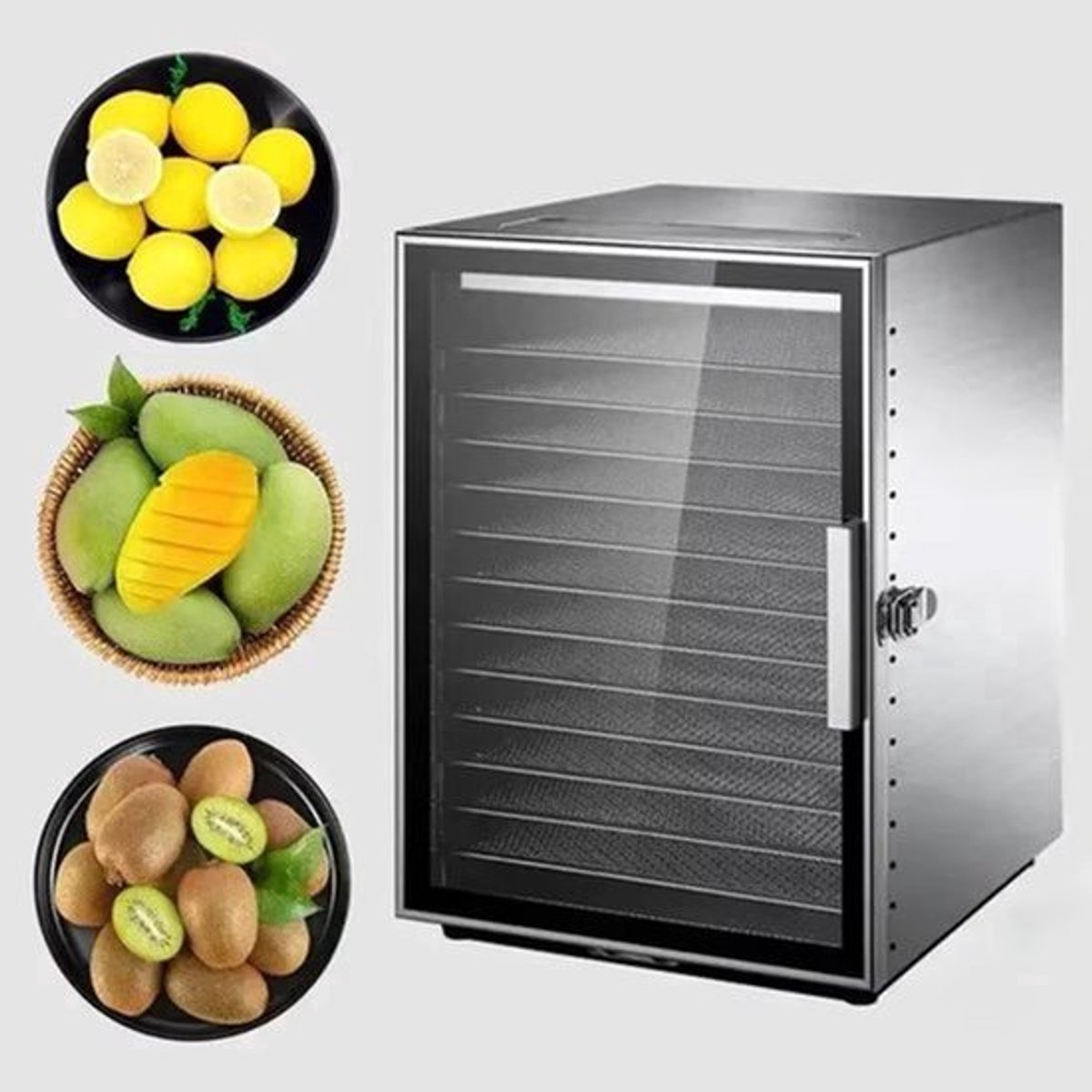 Voedseldroger 6 Lagen - Efficiënt Droogproces - 12.52 kg Gewicht - Voor Fruit En Groenten - Elektrische Droger