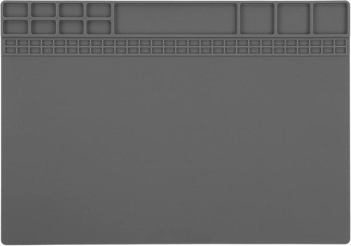 Hittebestendige Siliconen Soldeermat 405x105mm - Antistatisch, Niet-Magnetisch en Isolerend voor Elektronische Reparaties, Hoog Temperatuurweerstand