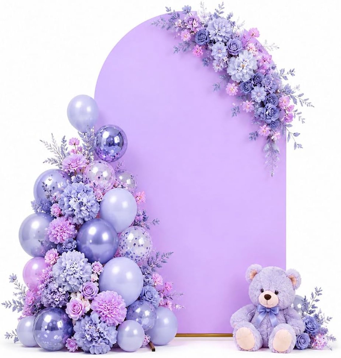 Achtergrond afdekking paars, 1,2 x 2,2 m - bruiloftsboog voor decoratie, bruiloft, verjaardag, ceremonie, feest en banket decoratie