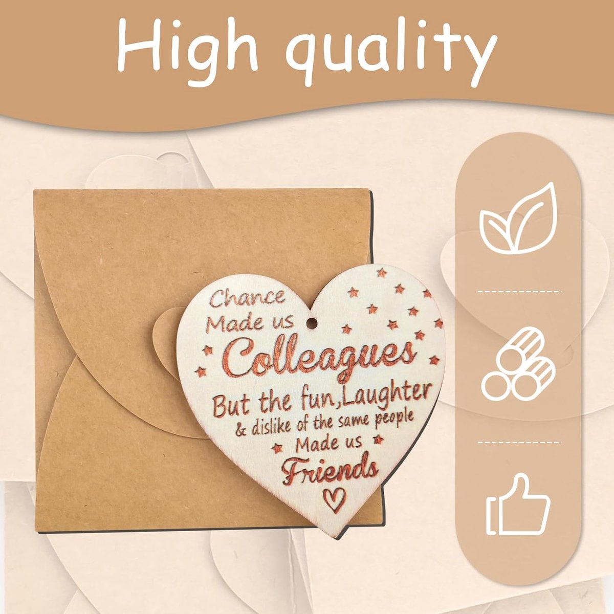 Kaart hartvormig houten platen houten wenskaart set voor vrienden houten harten decoratie met gaten cadeaus voor beste vriendin Kerstmis verjaardag beste vriendin vriendschap cadeau-ideeën