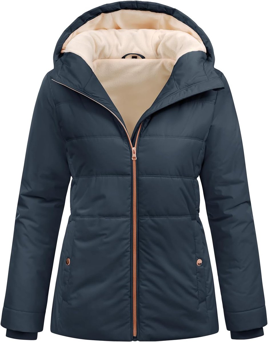 Winter overgangsjas capuchon elegante jas gevoerde jas herfst winter warme jas parka casual outwear met zakken