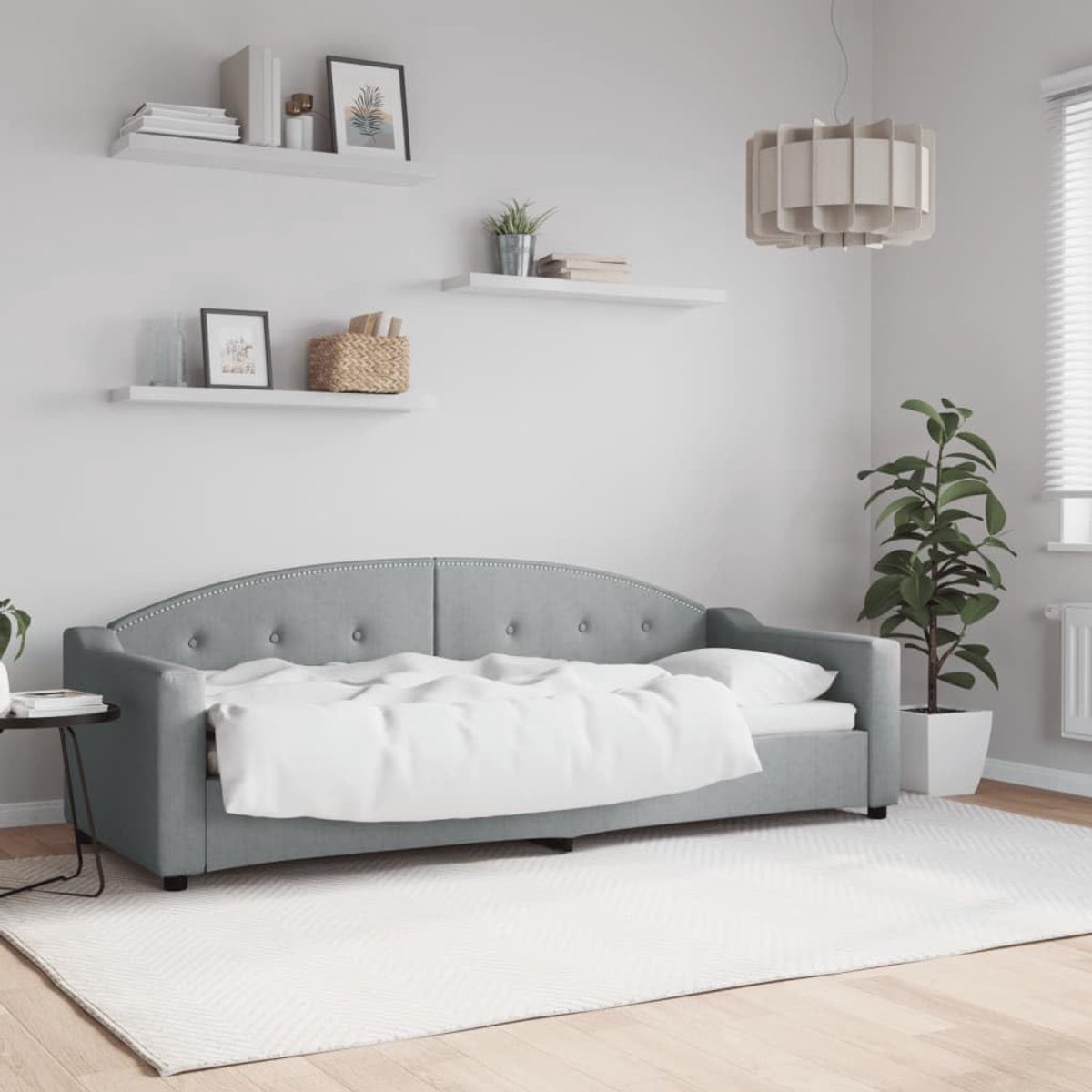 Tweepersoons dagbed 80x200 cm lichtgrijs