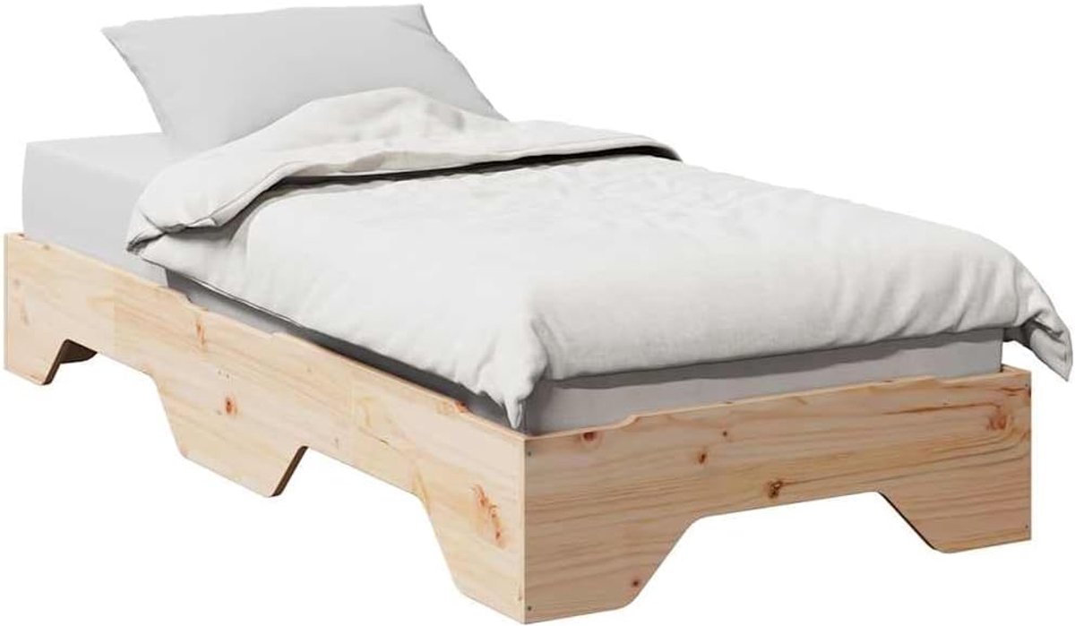 Massief grenenhout ruimtebesparend 75x190 cm naturel
