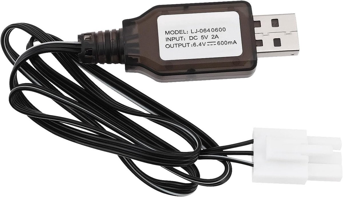 2S LiFe 6.4V 600mA USB naar EL4.5-3P Plug Batterijen Opladen Draad voor Meeste Model Afstandsbediening Auto's Vrachtwagens Speedboten